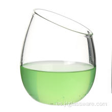 Taza de vidrio termo de pared simple para té verde
